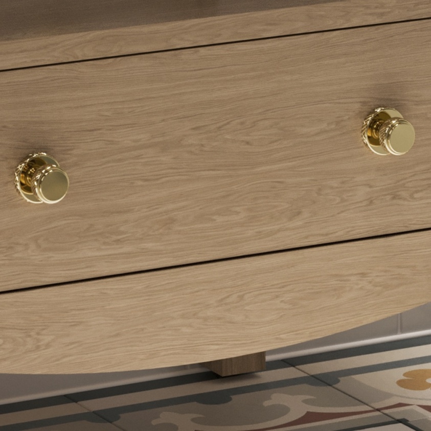 Product lifestyle image of a pair of Burlington Guild Gold Knob Handles GUKG